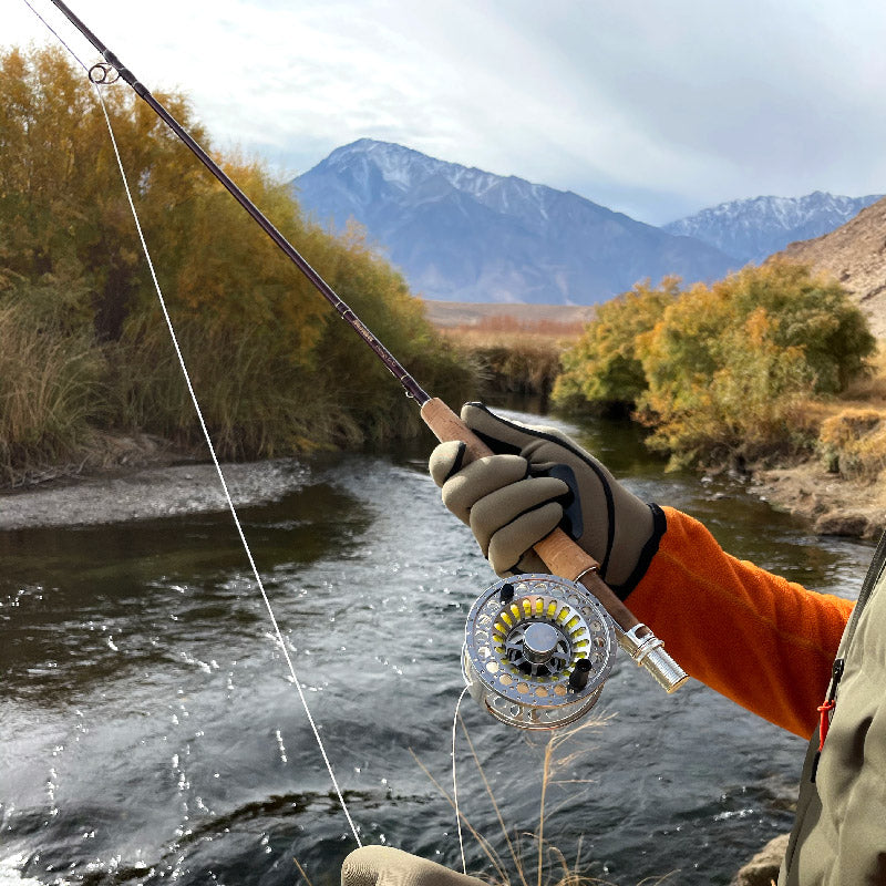 Using the Snowbee Prestige G-XS Fly Rod with Snowbee Spectre Fly Reel and Spectre Distance Fly Line to catch trout in the McGee Creek in California