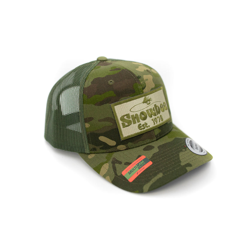 Multicam Green Fly Badge Retro Trucker Hat