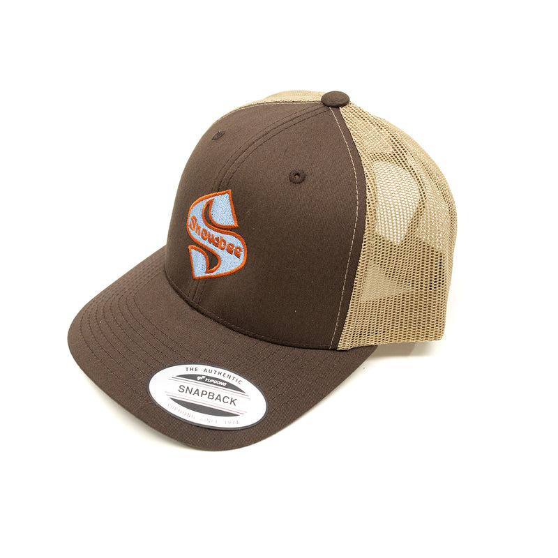 Khaki/Brown Classic S-Badge Retro Trucker Hat